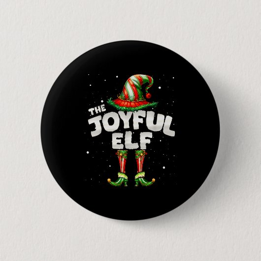 I'm The Joyful Elf Family Matching Group Christmas Ronde Button 5,7 Cm (Voorkant)