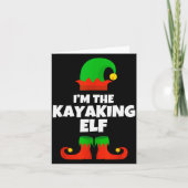 I'm The Kayaking Elf Family Pajama Christmas Kayak Kaart (Voorkant)
