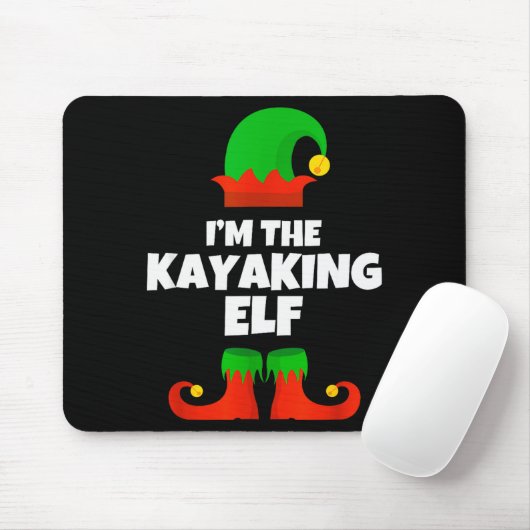 I'm The Kayaking Elf Family Pajama Christmas Kayak Muismat (Met muis)