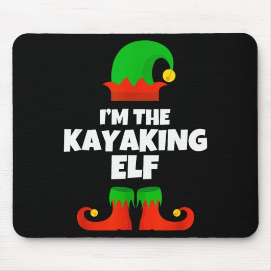 I'm The Kayaking Elf Family Pajama Christmas Kayak Muismat (Voorkant)