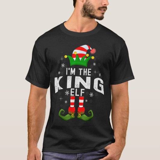 I'm The King Elf Christmas Family Pjs Costume  T-shirt (Voorkant)