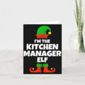 I'm The Kitchen Manager Elf Family Pajama Christma Kaart (Voorkant)