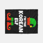 I'm The Korean Elf Family Pajama Christmas Funny K Fleece Deken (Voorkant (Horizontaal))