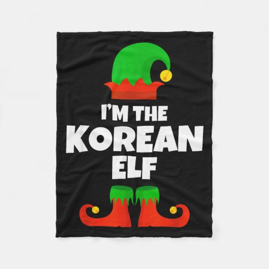 I'm The Korean Elf Family Pajama Christmas Funny K Fleece Deken (Voorkant)