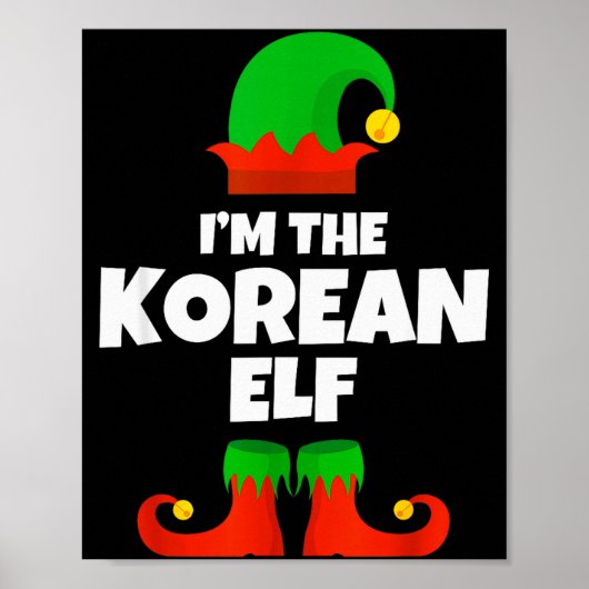 I'm The Korean Elf Family Pajama Christmas Funny K Poster (Voorkant)