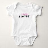 I'm the Little Sister Modern Colorful Girl's Romper (Voorkant)