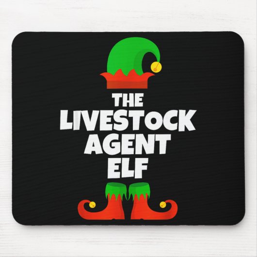 I'm The Livestock Agent Elf Family Pajama Christma Muismat (Voorkant)