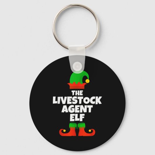 I'm The Livestock Agent Elf Family Pajama Christma Sleutelhanger (Voorkant)
