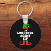 I'm The Livestock Agent Elf Family Pajama Christma Sleutelhanger (Voorkant)