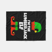 I'm The Lumberjack Elf Family Pajama Christmas Fun Fleece Deken (Voorkant (Horizontaal))
