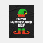 I'm The Lumberjack Elf Family Pajama Christmas Fun Fleece Deken (Voorkant)