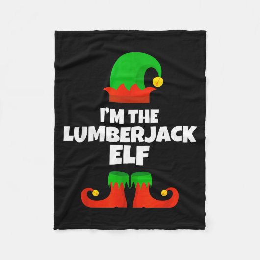 I'm The Lumberjack Elf Family Pajama Christmas Fun Fleece Deken (Voorkant)