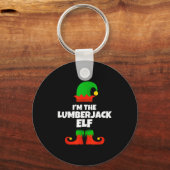 I'm The Lumberjack Elf Family Pajama Christmas Fun Sleutelhanger (Voorkant)