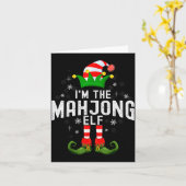 I'm The Mahjong Elf Christmas Family Pjs Costume  Kaart (Gele Bloem)