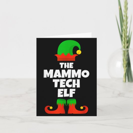 I'm The Mammo Tech Elf Family Pajama Christmas Mam Kaart (Voorkant)