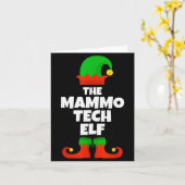 I'm The Mammo Tech Elf Family Pajama Christmas Mam Kaart (Gele Bloem)