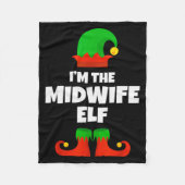 I'm The Midwife Elf Family Pajama Christmas Funny Fleece Deken (Voorkant)