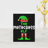 I'm The Motocross Elf Dirt Bike Christmas Matching Kaart (Gele Bloem)
