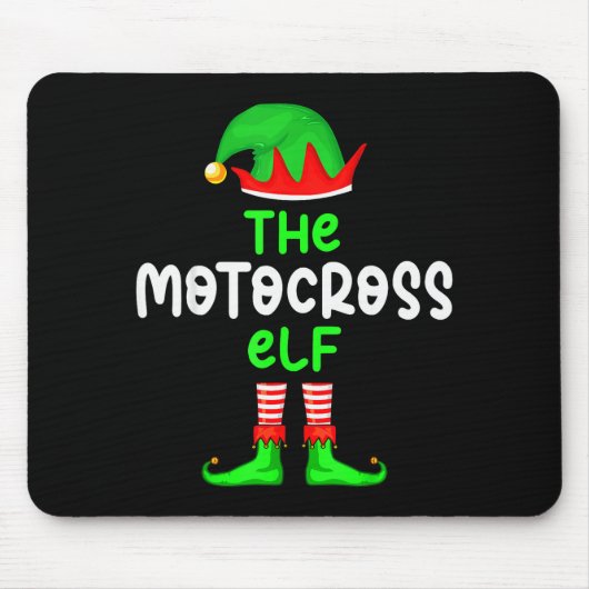 I'm The Motocross Elf Dirt Bike Christmas Matching Muismat (Voorkant)