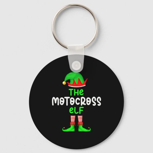 I'm The Motocross Elf Dirt Bike Christmas Matching Sleutelhanger (Voorkant)