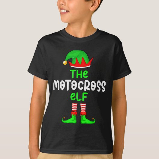 I'm The Motocross Elf Dirt Bike Christmas Matching T-shirt (Voorkant)