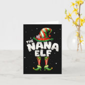 I'm The Nana Elf Family Matching Group Christmas  Kaart (Gele Bloem)