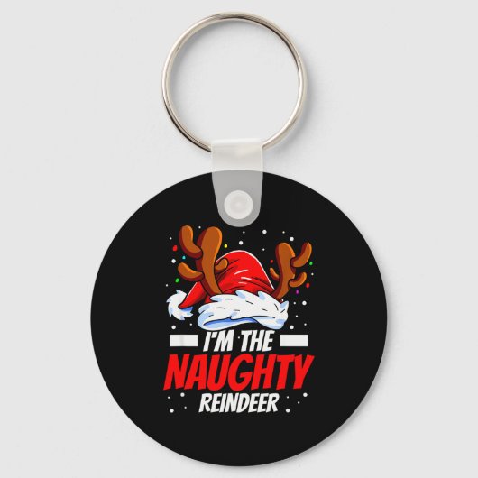 I'm The Naughty Reindeer Family Matching Christmas Sleutelhanger (Voorkant)