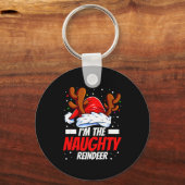 I'm The Naughty Reindeer Family Matching Christmas Sleutelhanger (Voorkant)