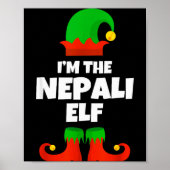 I'm The Nepali Elf Family Pajama Christmas Funny N Poster (Voorkant)