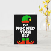 I'm The Nuc Med Tech Elf Family Pajama Christmas F Kaart (Gele Bloem)