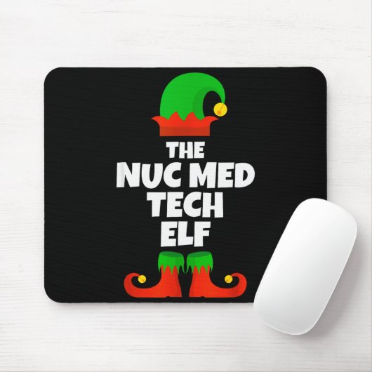 I'm The Nuc Med Tech Elf Family Pajama Christmas F Muismat (Met muis)