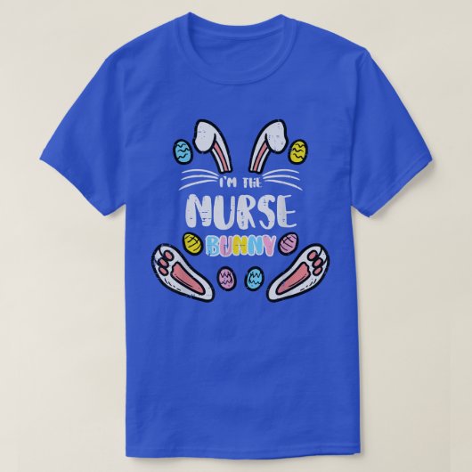 Im the Nurse Bunny Cute Easter Matching Family Rab T-shirt (Design voorkant)