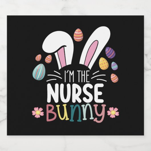 I'm The Nurse Bunny Easter Matching Bier Etiket (Enkel label)