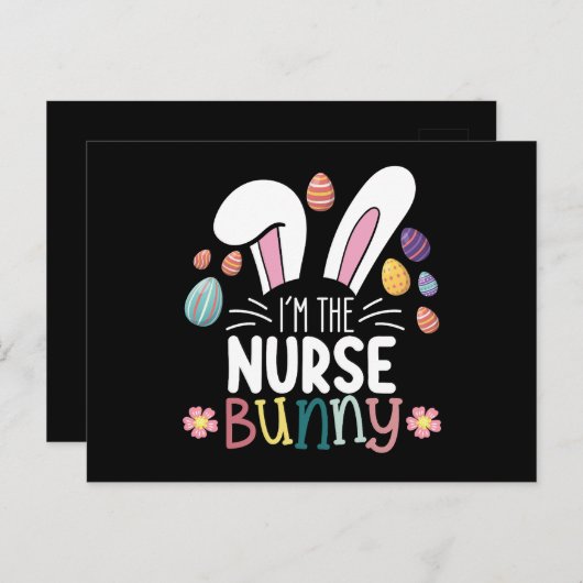 I'm The Nurse Bunny Easter Matching Briefkaart (Voorkant / Achterkant)