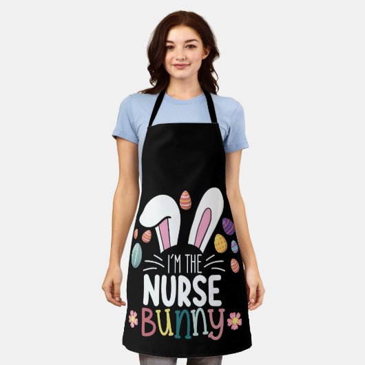 I'm The Nurse Bunny Easter Matching Schort (Gedragen)