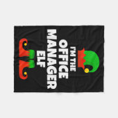 I'm The Office Manager Elf Family Pajama Christmas Fleece Deken (Voorkant (Horizontaal))