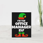 I'm The Office Manager Elf Family Pajama Christmas Kaart (Voorkant)