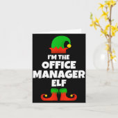 I'm The Office Manager Elf Family Pajama Christmas Kaart (Gele Bloem)
