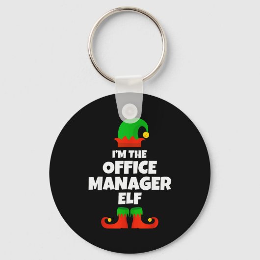I'm The Office Manager Elf Family Pajama Christmas Sleutelhanger (Voorkant)