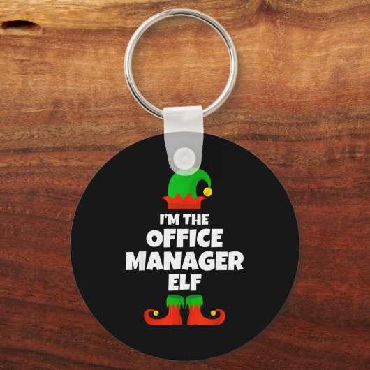 I'm The Office Manager Elf Family Pajama Christmas Sleutelhanger (Voorkant)