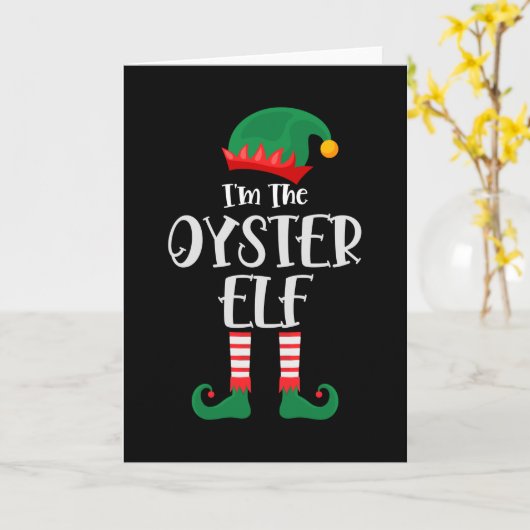 Im The Oyster Elf Matching Christmas Kaart (Gele Bloem)