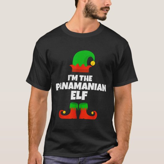 I'm The Panamanian Elf Family Pajama Christmas Fun T-shirt (Voorkant)