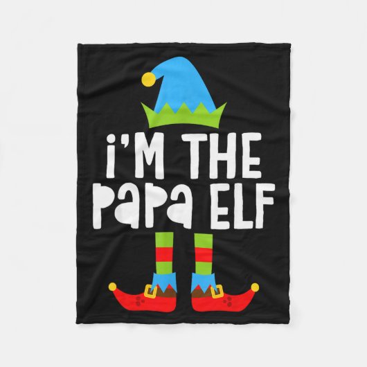 I'm The Papa Elf Shirt Men Matching Elf Papa Chris Fleece Deken (Voorkant)