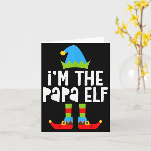 I'm The Papa Elf Shirt Men Matching Elf Papa Chris Kaart (Gele Bloem)