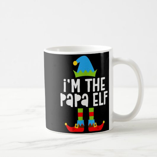 I'm The Papa Elf Shirt Men Matching Elf Papa Chris Koffiemok (Rechts)