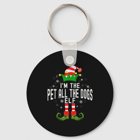 I'm The Pet All The Dogs Elf Christmas Family Pjs  Sleutelhanger (Voorkant)