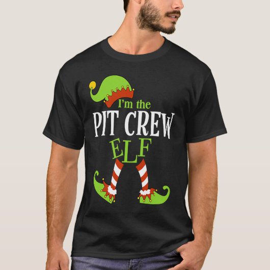 I'm The PIT CREW Elf Family Group Matching PJ Chri T-shirt (Voorkant)