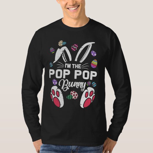 I'm The Pop Pop Cute Bunny Matching Family Easter T-shirt (Voorkant)