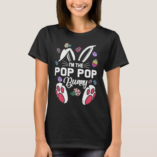 I'm The Pop Pop Cute Bunny Matching Family Easter  T-shirt (Voorkant)