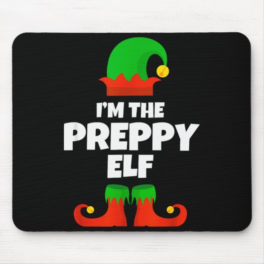 I'm The Preppy Elf Family Pajama Christmas Funny Muismat (Voorkant)